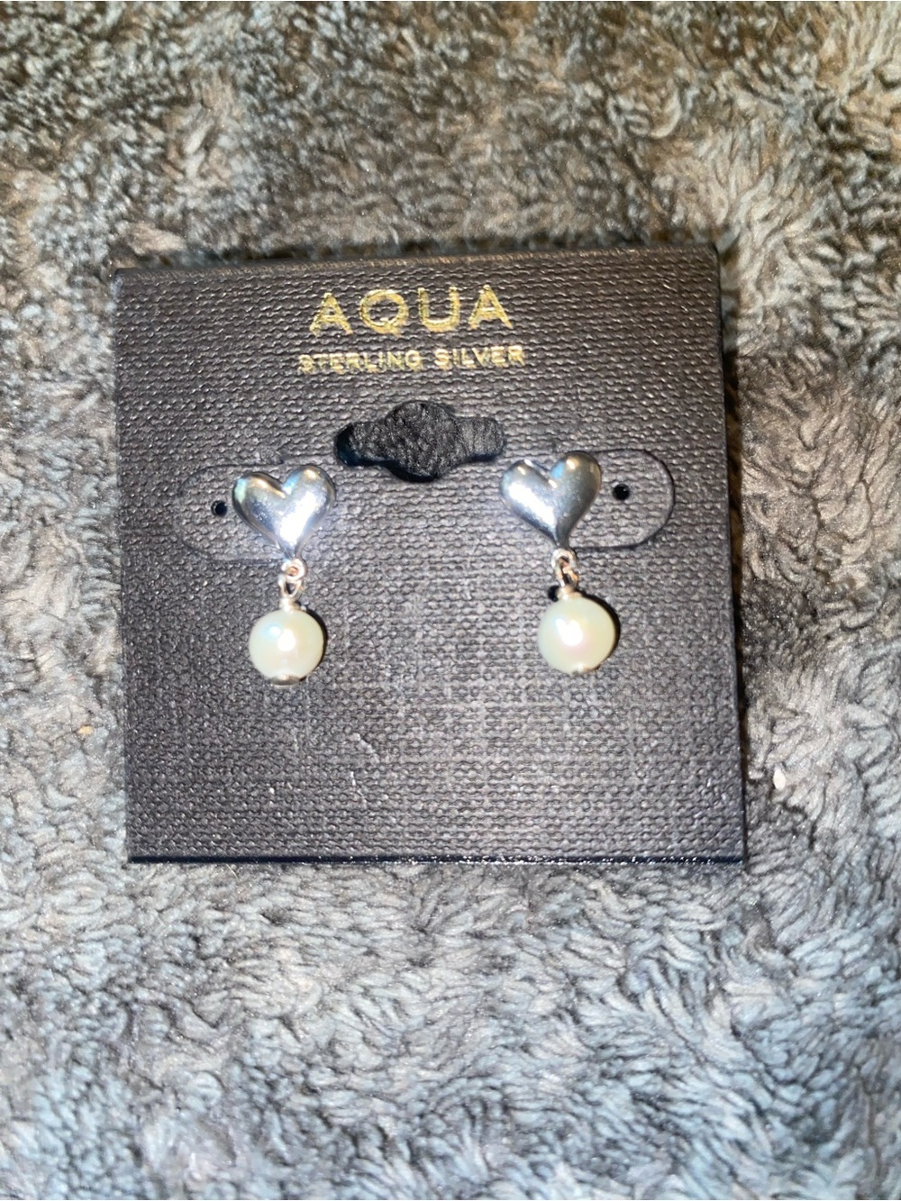 Aqua Sterling Silver Freshwater Pearl Drop Earrings $45